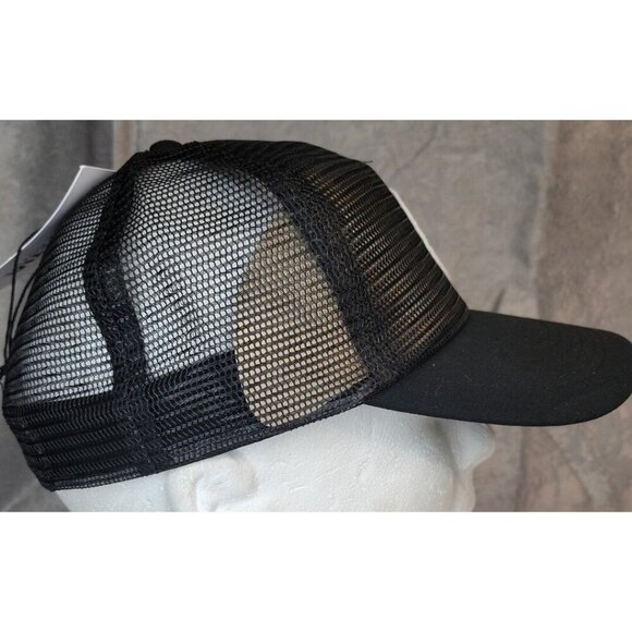ZYIA Active Hiking Trucker Mesh All Black Hat Snapback New With Tags white patch - Picture 3 of 12